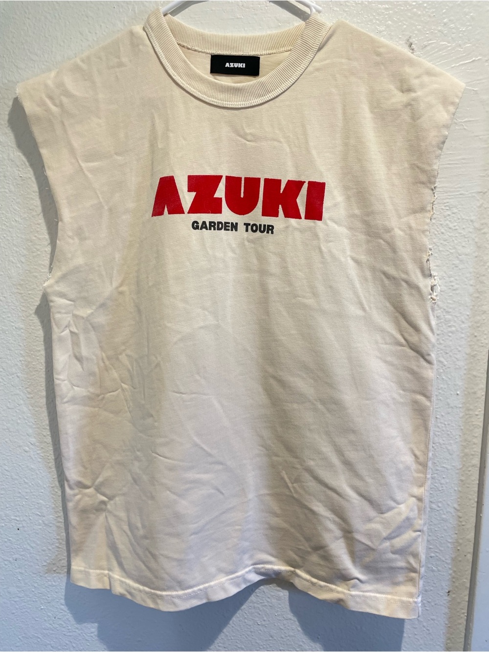🔥 RARE Azuki Garden Tour Custom Distressed Muscle Tee | Men's M / Streetwear